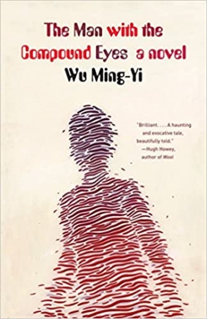 The Man with the Compound Eye - book cover depicting a man in silhouette, with a wavy pattern disrupting the silhouette